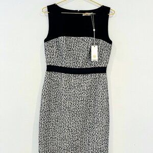 NWT Tory Burch Lucille Dress Navy Silk Blend Tweed SZ.6